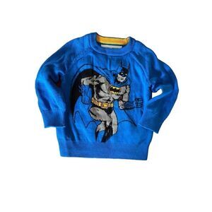 Junk food + gap collab  boys, Batman, blue long sleeve sweater, 12/18 MON